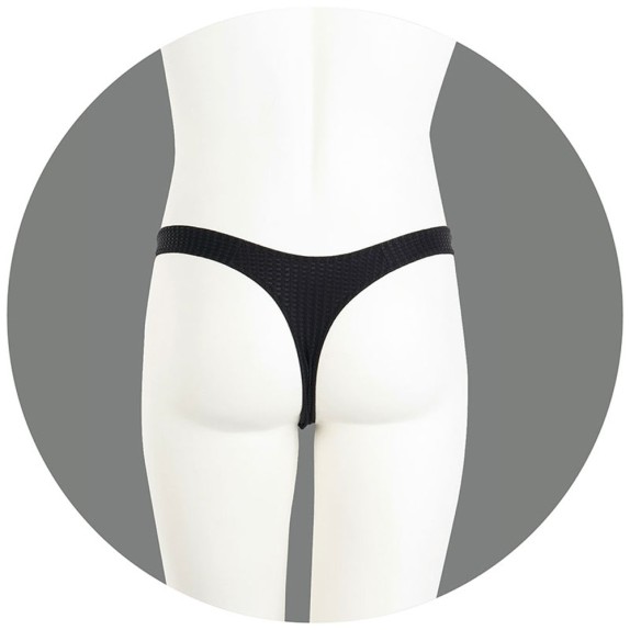 PERIZOMA SEXY PER UOMO NERO CON TEXTURE A TRECCIA EROS VENEZIANI