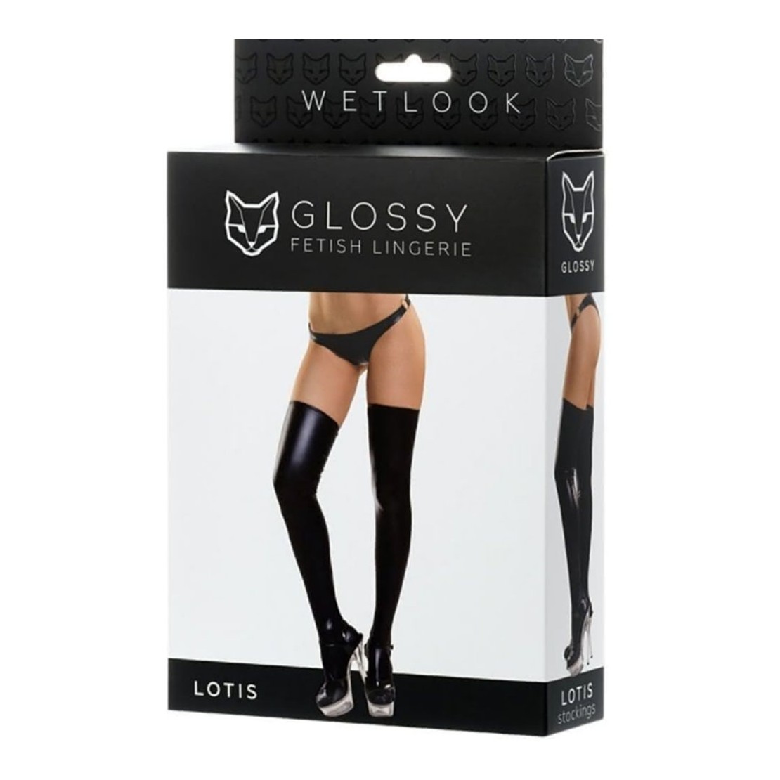 CALZE AUTOREGGENTI SEXY NERE IN SPADEX EFFETTO...