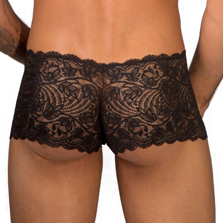 BOXER SEXY IN PIZZO NERO PER UOMO DI EROS VENEZIANI 2