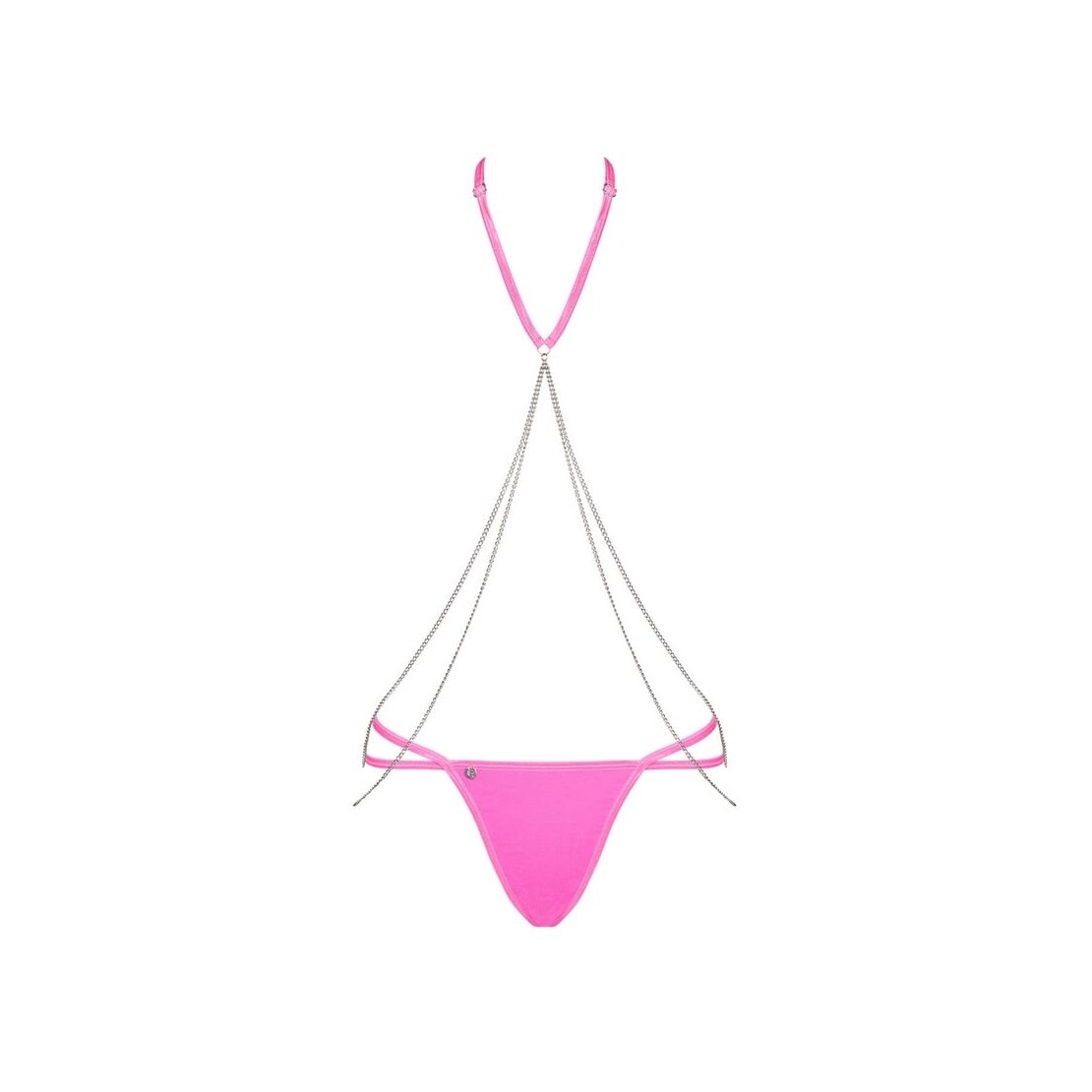 COMPLETO INTIMO SEXY PER DONNA ROSA FLUO CON...
