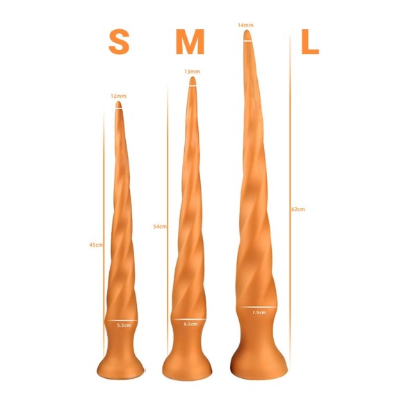 SPINA ANALE FLESSIBILE CON VENTOSA VARIE MISURE SEX TOY GOLDPLAY TWIST
