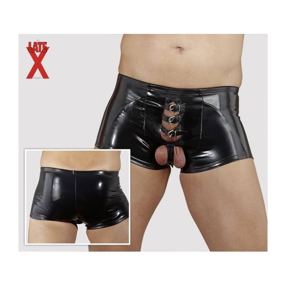 BOXER UOMO IN LATEX CON CINGHIE FALLICHE