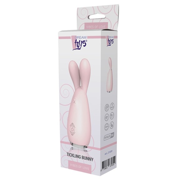 STIMOLATORE CLITORIDEO CON ORECCHIETTE SEX TOY RICARICABILE TICKLING BUNNY