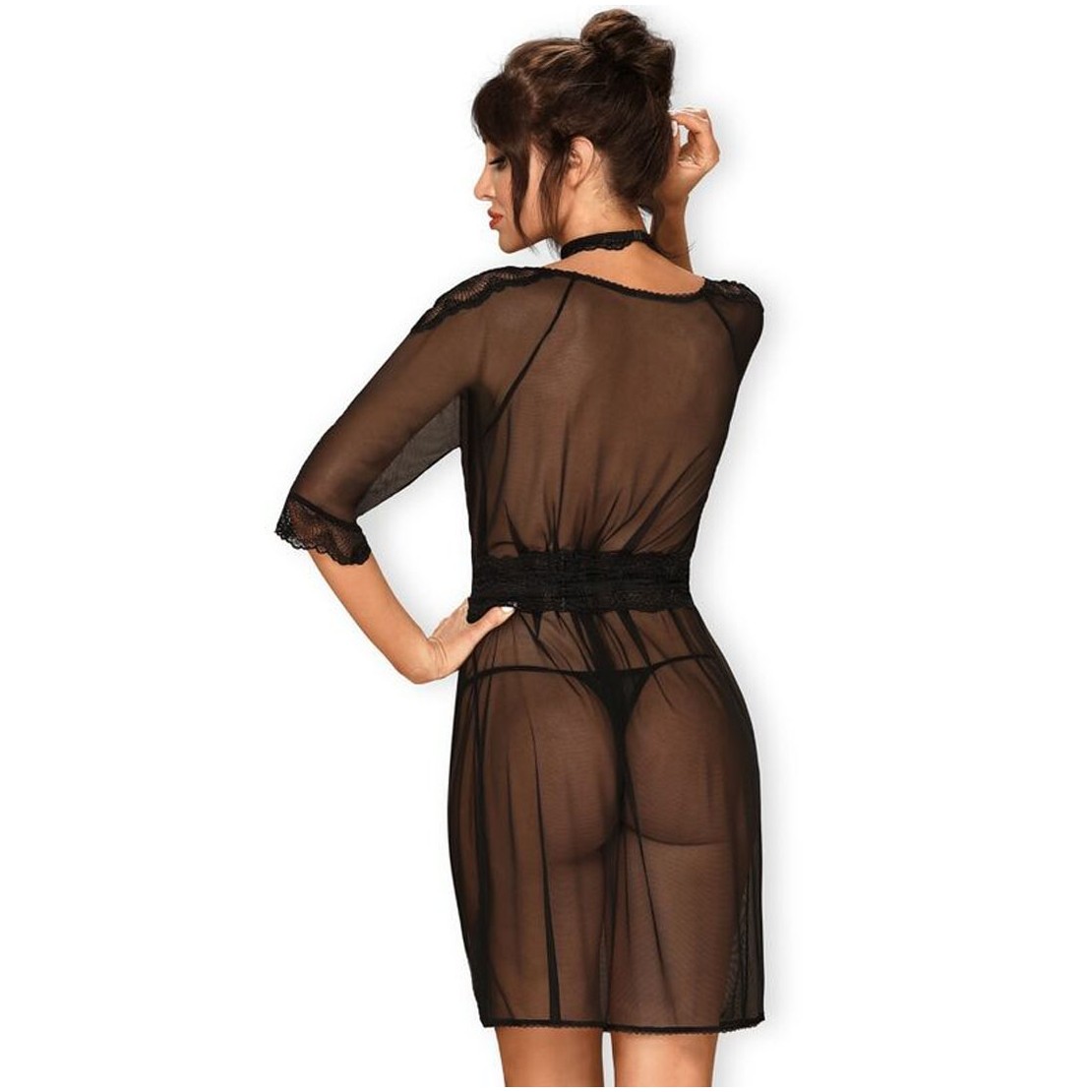 VESTAGLIA SEXY PER DONNA TRASPARENTE CON...