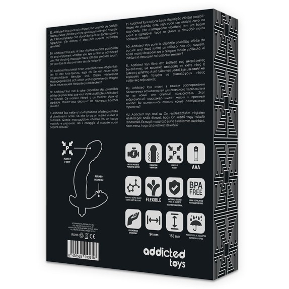 STIMOLATORE PROSTATICO VIBRANTE SEX TOY ADDICTED P-SPOT