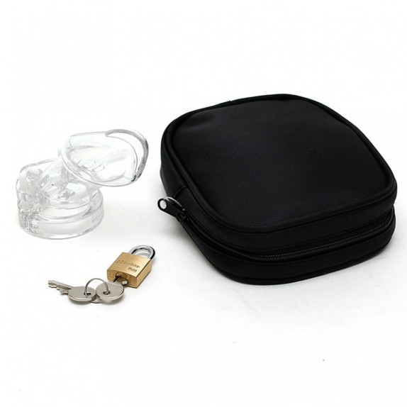 CINTURA DI CASTITA' PER UOMO SEX TOY SMALL CB6000S TRASPARENTE