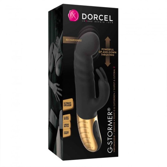 VIBRATORE RABBIT CON MOVIMENTO A SPINTA G-STROMER