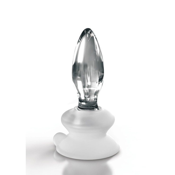 PLUG ANALE IN VETRO CON VENTOSA REMOVIBILE ICICLES 2