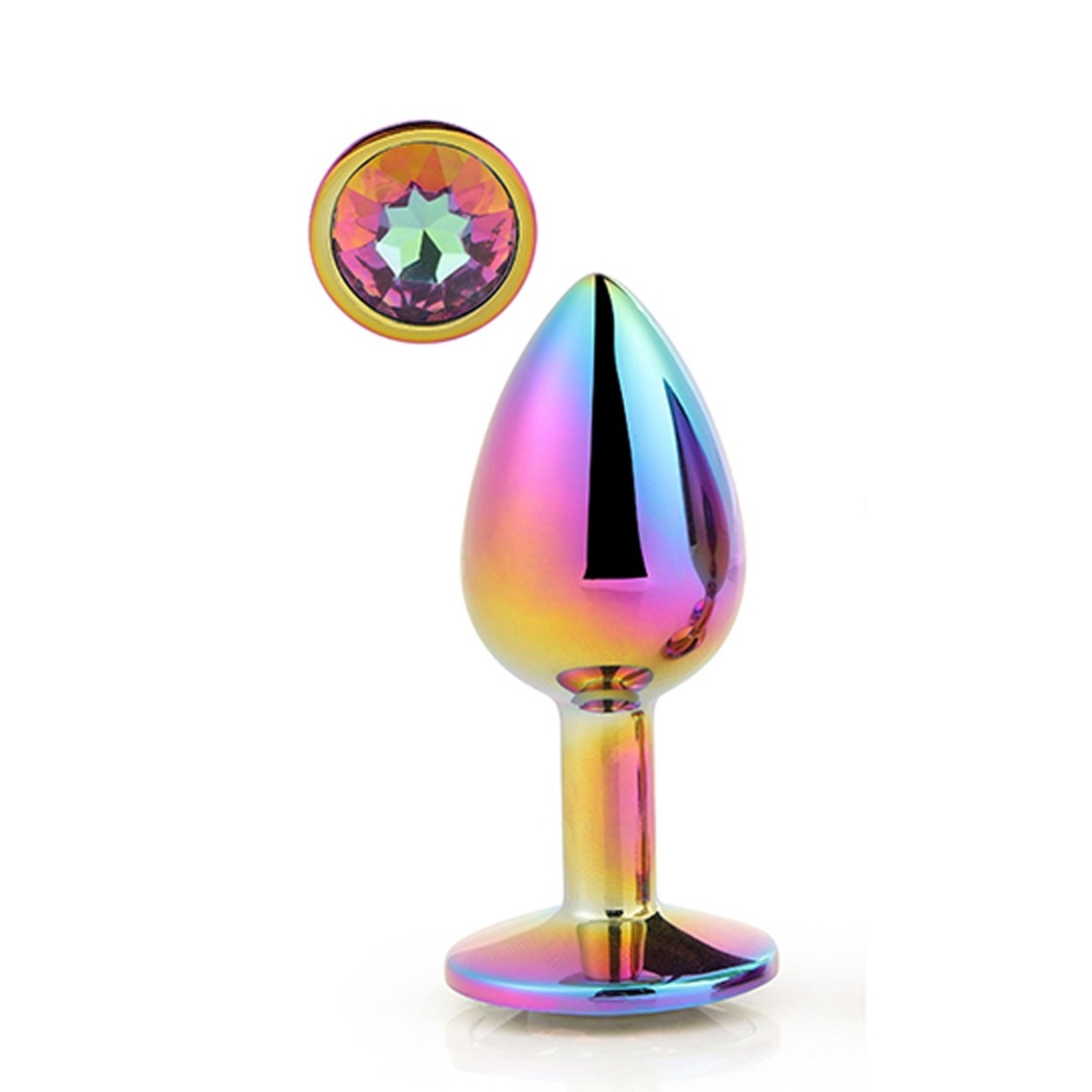 PLUG ANALE MULTICOLOUR CON GIOIELLO SEX TOY...