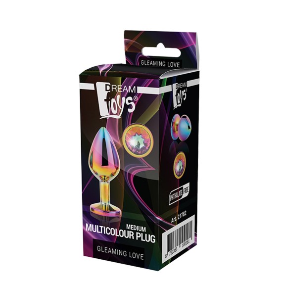 PLUG ANALE MULTICOLOUR CON GIOIELLO SEX TOY GLEAMING LOVE