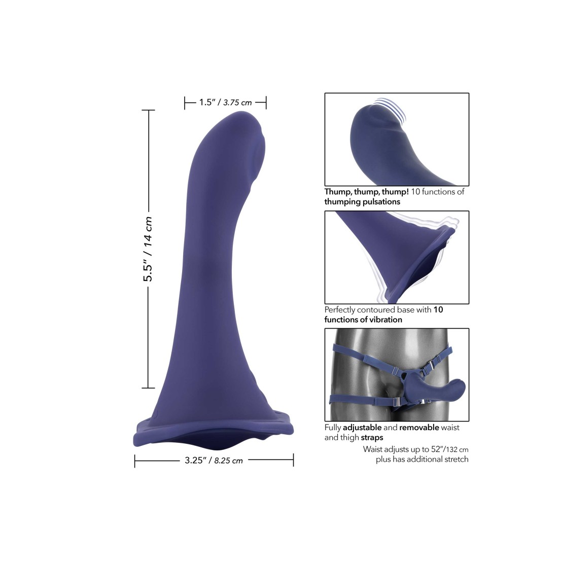 FALLO INDOSSABILE STRAP-ON VIBRANTE PER DONNA...