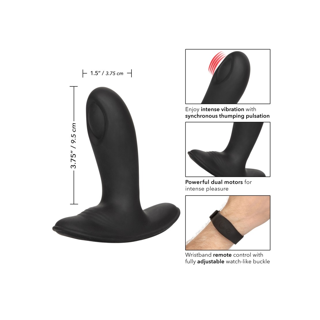 VIBRATORE STIMOLATORE PROSTATICO PULSANTE SEX...