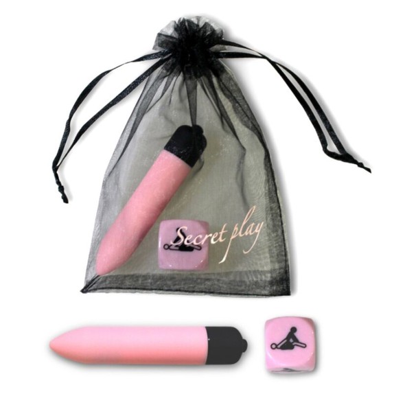 KIT SEXY PER GIOCHI DI COPPIA CON VIBRATORE E DADO SECRET PLAY