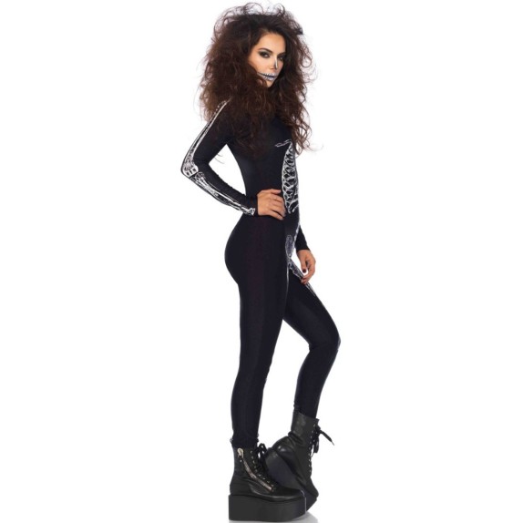 COSTUME HALLOWEEN SEXY TUTA SCHELETRO RAGGI X