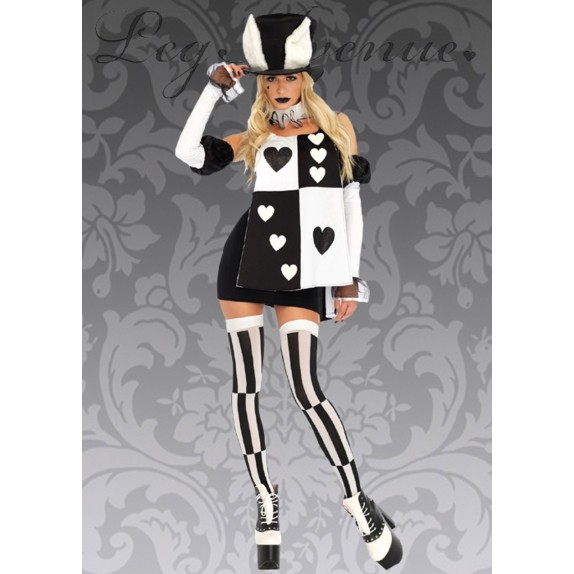 BIANCONIGLIO COSTUME 4 PEZZI PER DONNA HALLOWEEN