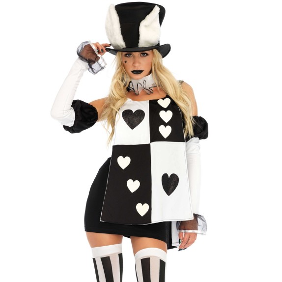 BIANCONIGLIO COSTUME 4 PEZZI PER DONNA HALLOWEEN