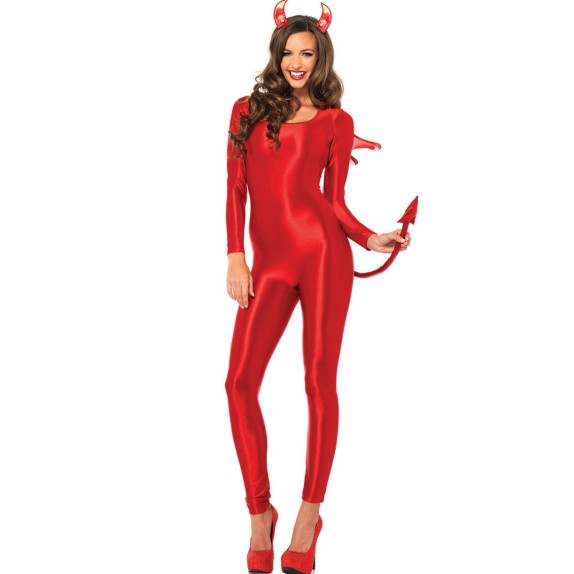 TUTA CATSUIT SEXY PER DONNA IN SPANDEX ROSSA PER TRAVESTIMENTI COSTUMI SEXY
