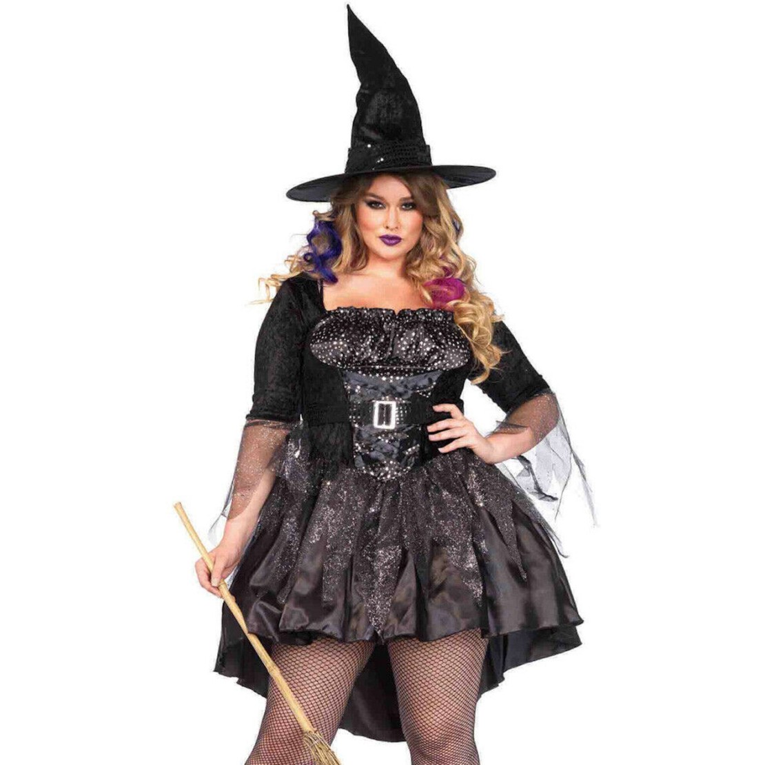 COSTUME HALLOWEEN SEXY STREGA MISTRESS TAGLIE...