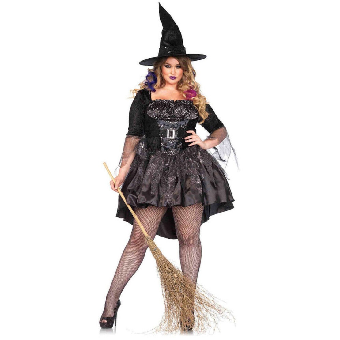 COSTUME HALLOWEEN SEXY STREGA MISTRESS TAGLIE...