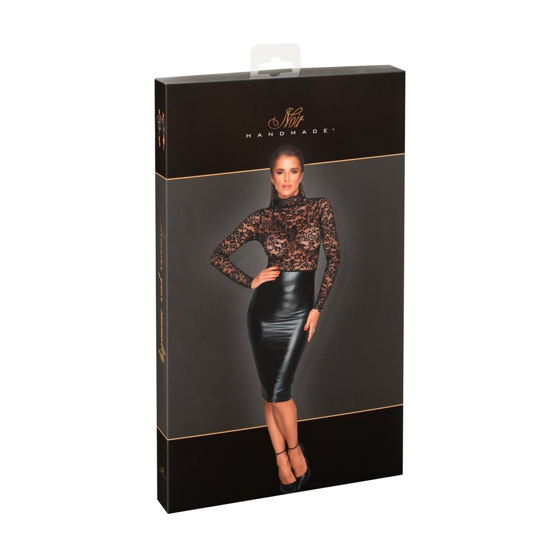 VESTITO ABITO LONGUETTE SEXY IN SPANDEX E PIZZO...