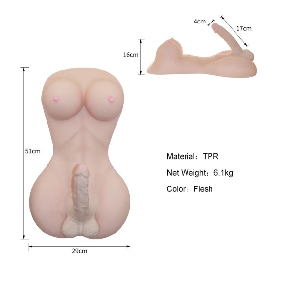 MASTURBATORE MEZZO BUSTO TRANS SHE-MALE BODY