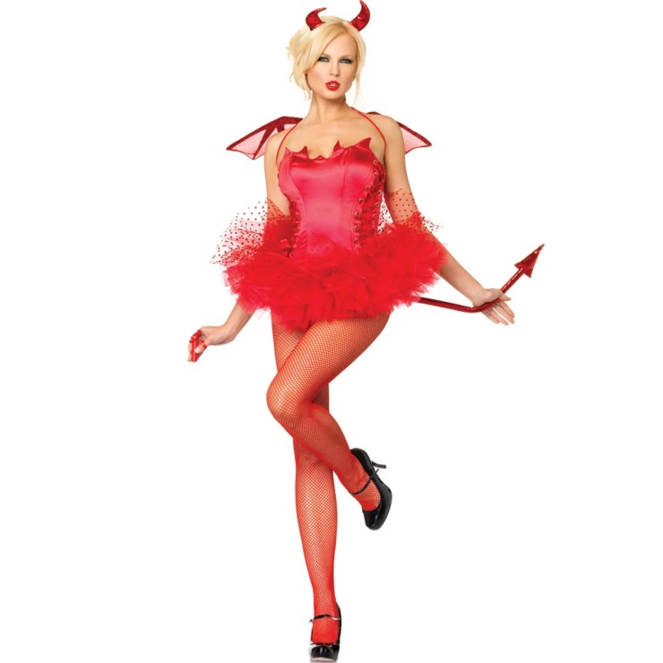 SET ACCESSORI SEXY PER COSTUME TRAVESTIMENTO DIAVOLETTA...