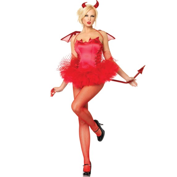 SET ACCESSORI SEXY PER COSTUME TRAVESTIMENTO DIAVOLETTA LEG AVENUE