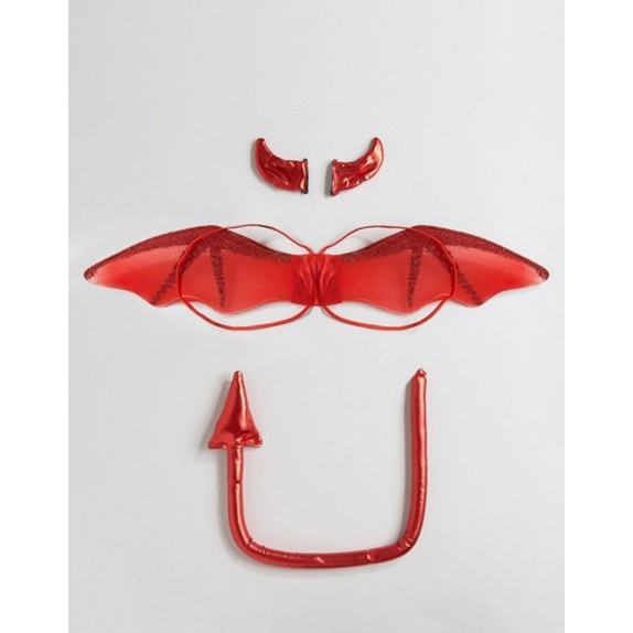 SET ACCESSORI SEXY PER COSTUME TRAVESTIMENTO DIAVOLETTA LEG AVENUE
