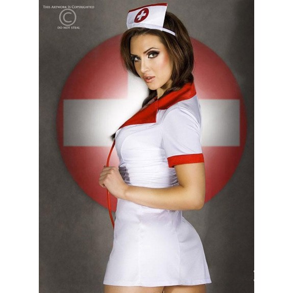 COSTUME SEXY DA INFERMIERA CON ACCESSORI CHILIROSE