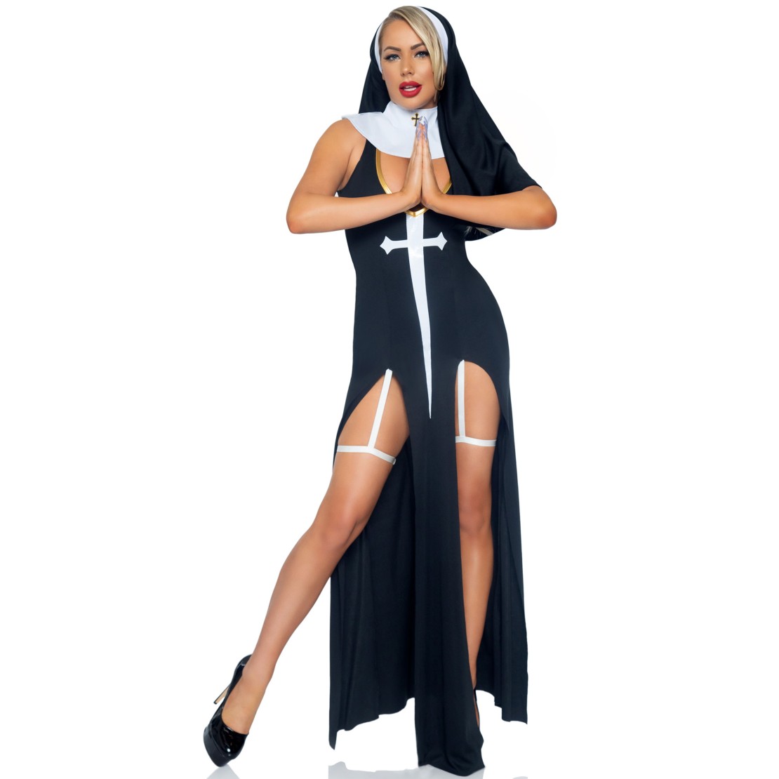 TRAVESTIMENTO ABITO LUNGO DA SEXY SUORA LEG AVENUE