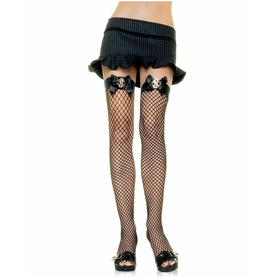 CALZE A RETE SEXY PER DONNA CON SIMBOLO DOLLARO...