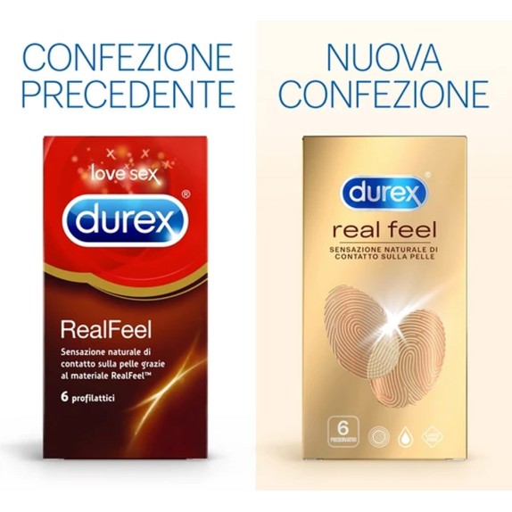 OFFERTA DUREX: PROFILATTICI REAL FEEL CONFEZIONE 6 PEZZI