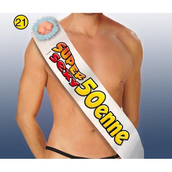 FASCIA SEXY UOMO 50 ANNI CON TETTE ARTICOLO SCHERZOSO