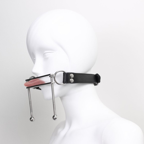 BAVAGLIO SCHIACCIA LINGUA A MORSETTO SEX TOY ADJUSTABLE TONGUE