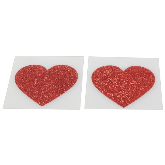 COPRICAPEZZOLI SEXY PER DONNA A FORMA DI CUORE CON GLITTER