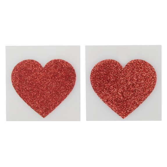 COPRICAPEZZOLI SEXY PER DONNA A FORMA DI CUORE CON GLITTER