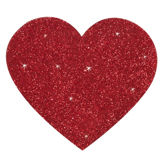 COPRICAPEZZOLI SEXY PER DONNA A FORMA DI CUORE CON GLITTER