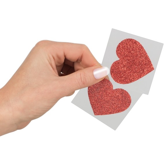 COPRICAPEZZOLI SEXY PER DONNA A FORMA DI CUORE CON GLITTER