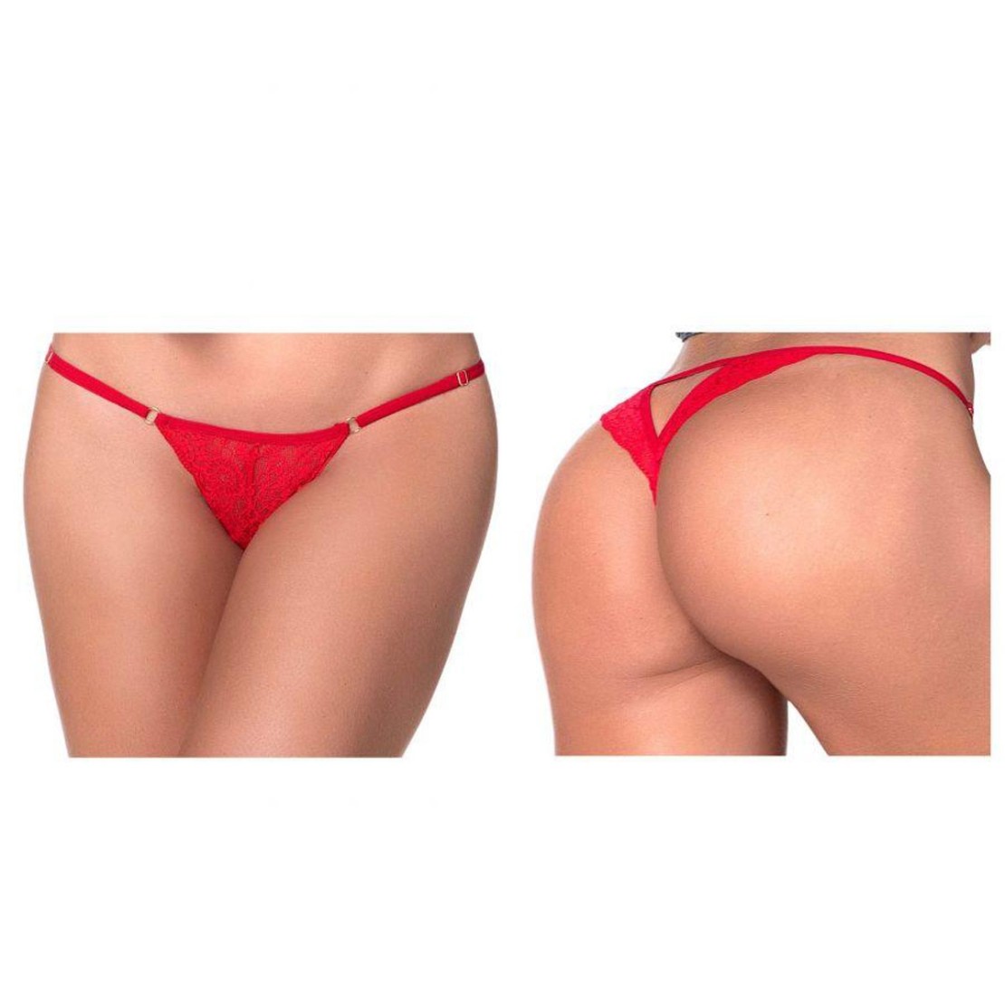 PERIZOMA SEXY PER DONNA IN PIZZO ROSSO MAPALE'...