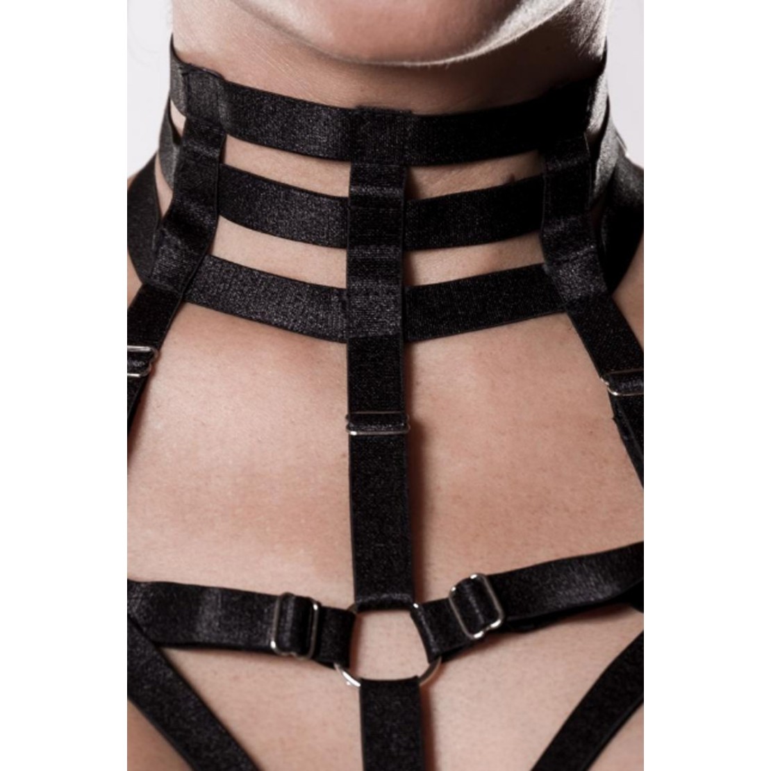 HARNESS SEXY PER DONNA SET 4 PEZZI GREY VELVET