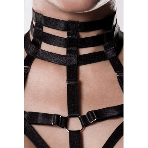 HARNESS SEXY PER DONNA SET 4 PEZZI GREY VELVET