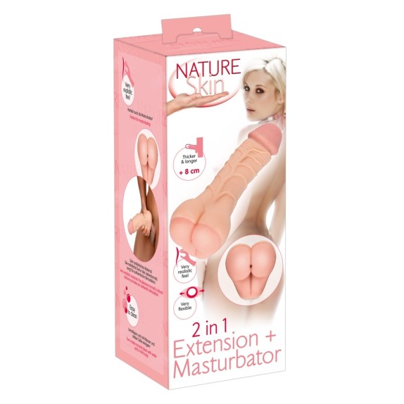 MASTURBATORE PER UOMO CON PROLUNGA PER PENE SEX TOY