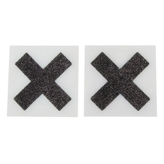 COPRICAPEZZOLI SEXY PER DONNA A FORMA DI X CON GLITTER COTTELLI