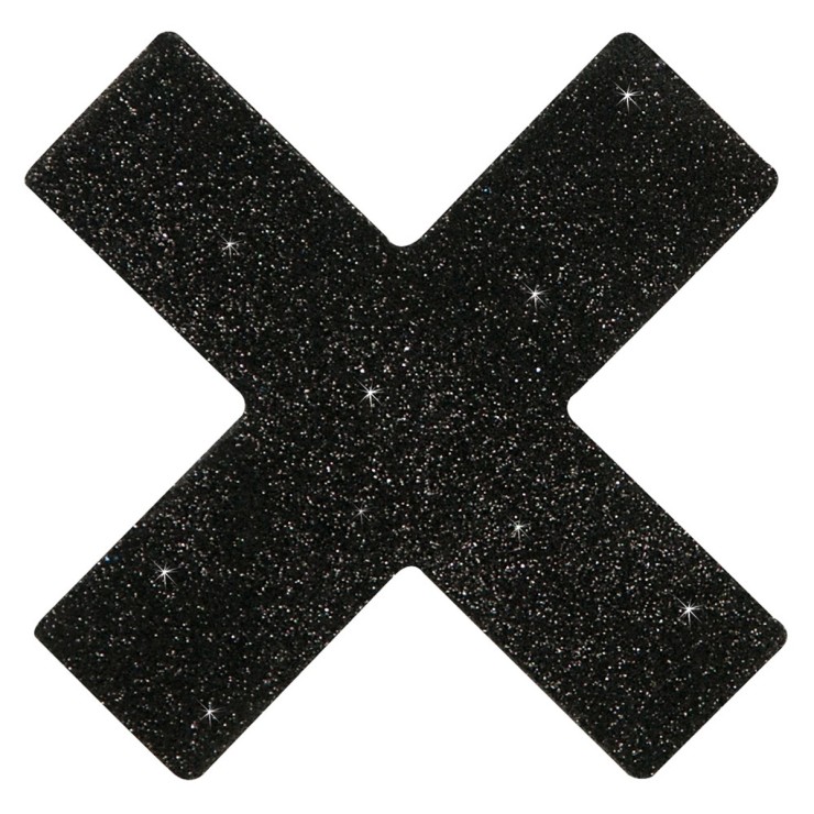 COPRICAPEZZOLI SEXY PER DONNA A FORMA DI "X" CON GLITTER... 2