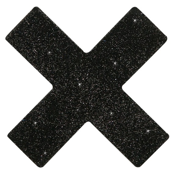 COPRICAPEZZOLI SEXY PER DONNA A FORMA DI X CON GLITTER COTTELLI