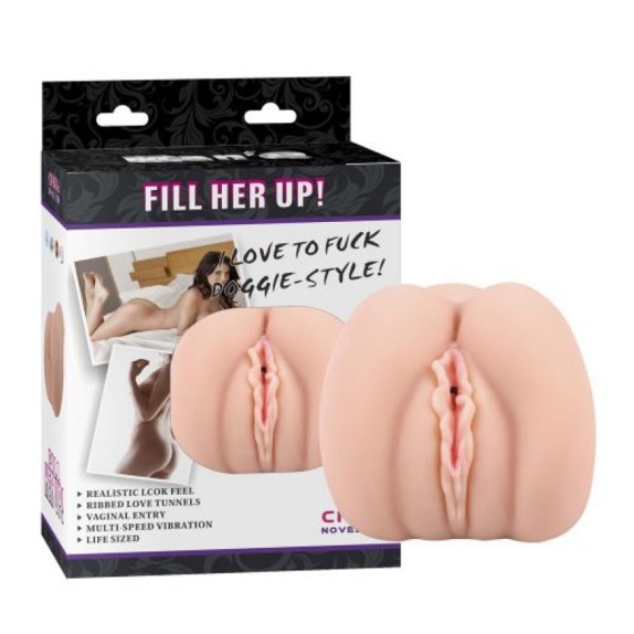 MASTURBATORE PER UOMO A FORMA DI VAGINA CON VIBRAZIONE FILL HER UP