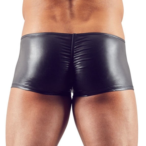 PANTALONCINO NERO EFFETTO BAGNATO