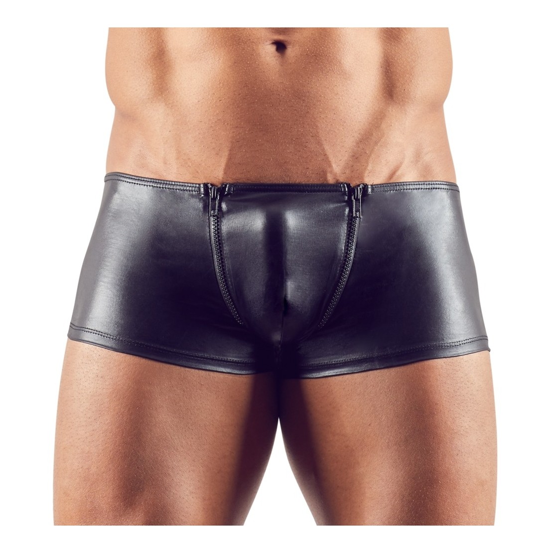 PANTALONCINO NERO SEXY PER UOMO EFFETTO BAGNATO