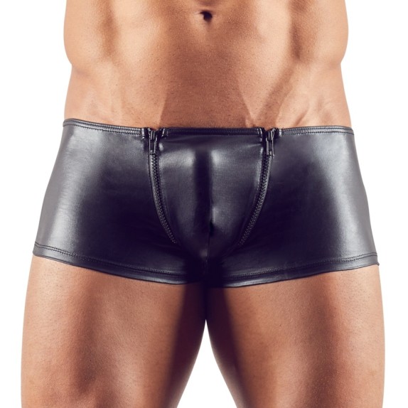 PANTALONCINO NERO EFFETTO BAGNATO