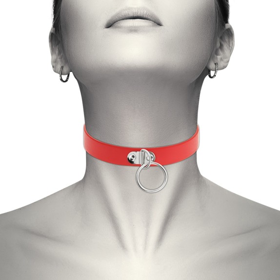 COLLARE SEXY ROSSO PER DONNA CON CIONDOLO IN METALLO